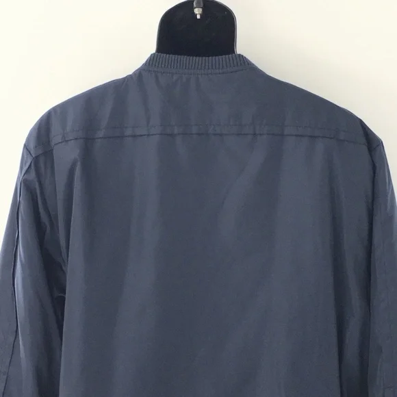 Stampd Mens Bomber Jacket Full Zip Hidden Pockets Blue Interior Straps Sz XXL